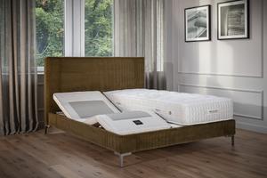 Boxspring-Polsterbett von Tréca Paris mit Kopfteil Modern und elektrischer Verstellung