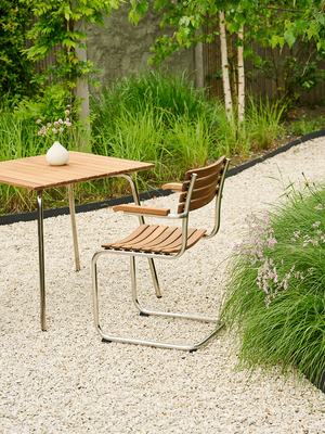 Outdoor Tisch S 1040 und Stühle S 40 von Thonet